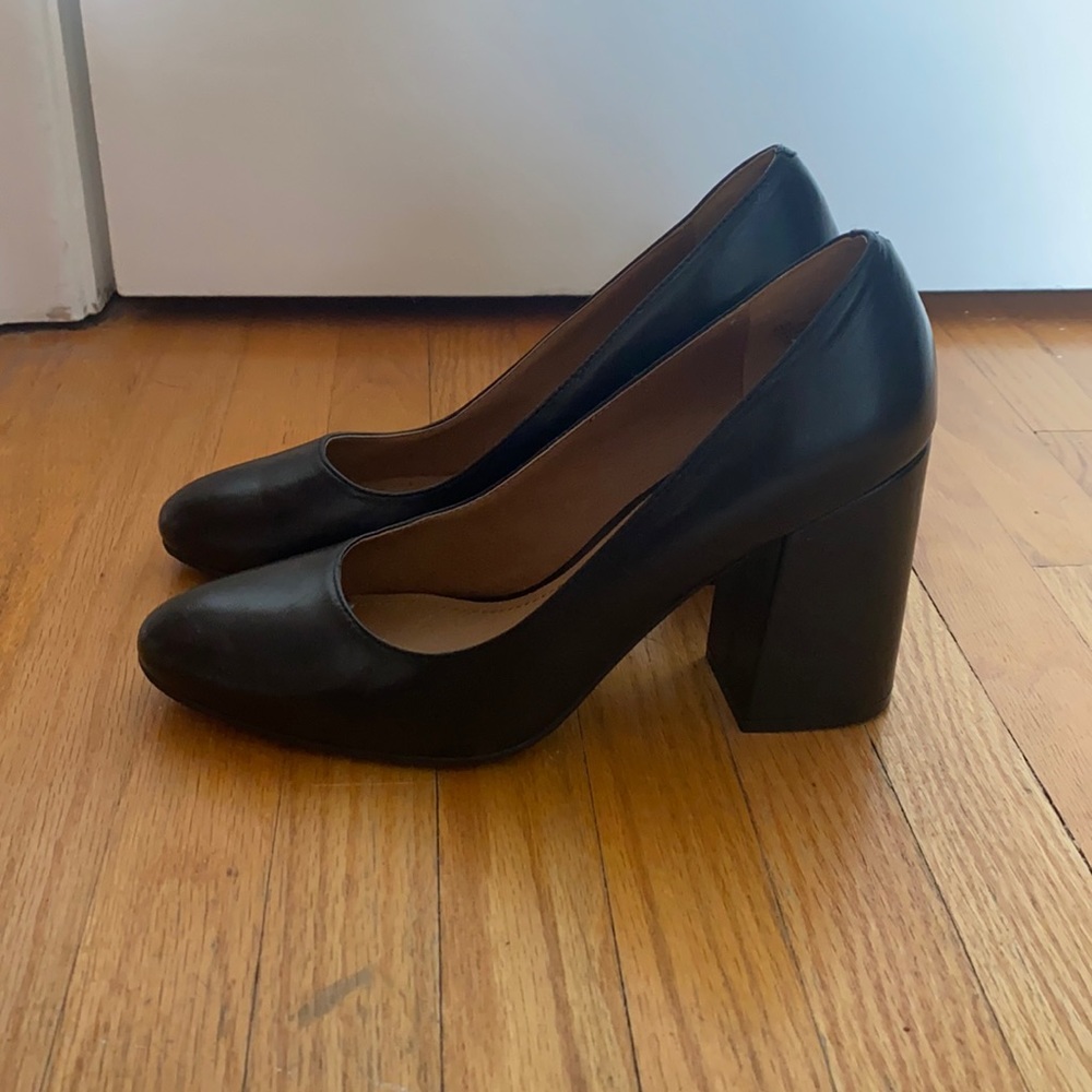 14th&Union Black leather heels